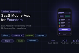 build your saas mobile app in flutter with revenuecat subscriptions