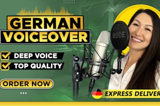 do a german voice over in a deep, warm voice