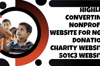 build a nonprofit website for ngo donation charity website  501c3 website