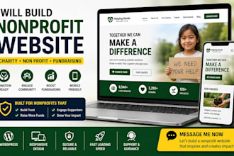 build nonprofit website charity website non profit website fundraising website