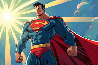 make drawing of super hero character