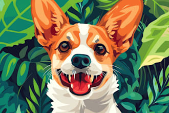 design your cute pet portrait