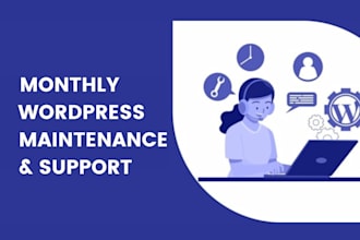 provide monthly wordpress maintenance, support and tech help