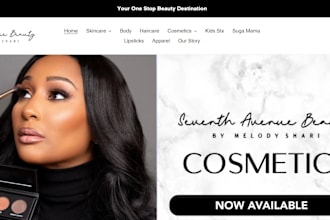 design skincare shopify store cosmetics store beauty store spa website