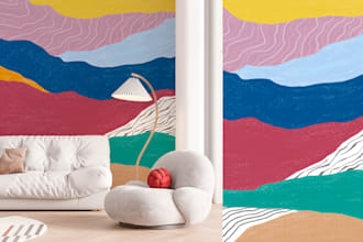 make a printable abstract art digital painting