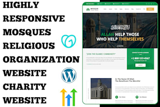 create mosques religious organizations website charities and ngo websites