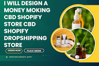 design 7 figure cbd shopify store cannabis website marijuana website