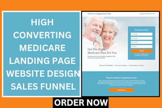 design high converting medicare landing page medicare website sales funnel