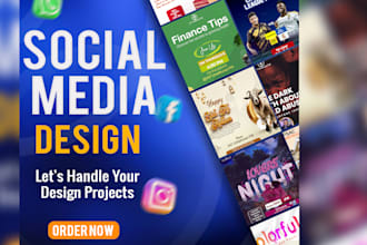 design visually appealing social media designs and posters