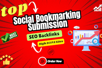 provide high quality social bookmarking submission SEO backlinks