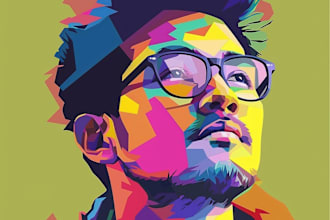 do an awesome wpap pop art portrait