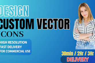 design professional vector icon, custom unique modern graphics for your website