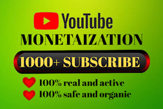 fast grow 1000 subscribe for youtube monetization