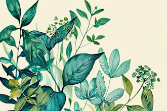 craft a beautiful botanical or floral illustration