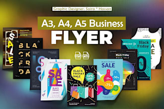 design eye catching a4, a5 flyer and poster design