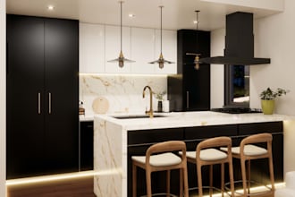 design a pretty kitchen or bathroom layout