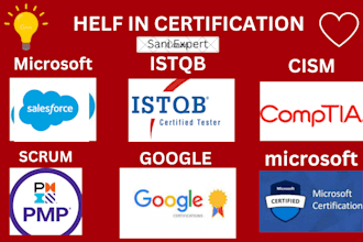 help you in microsoft salesforce scrum comptia AWS istqb pmp certification