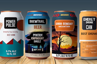 do label or logo beer, energy drink, can, beverage, soda, mockup, drinks, juice