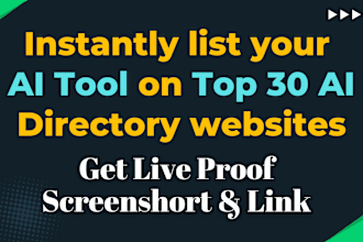 instantly list your ai tool on 30 top ai directory websites