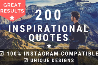 design 200 inspirational quotes for instagram