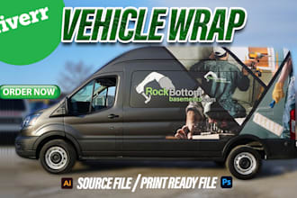 design custom vinyl car wrap, van wrap vehicle wrap
