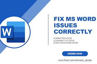fix microsoft word document formatting issues professionally, ms word expert