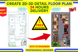 create 2d 3d floor plans and elevations in autocad