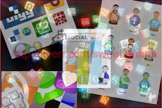 bookmark your site or blog MANUALLY to 25 PR4 to PR8 Social Bookmarking Sites