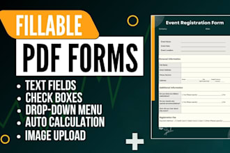 create fillable pdf forms or design fillable pdf form