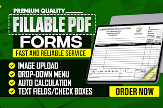 create fillable pdf forms or design fillable pdf form