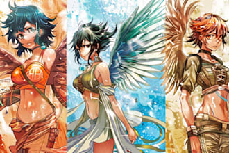 draw stunning custom manga comic cover art