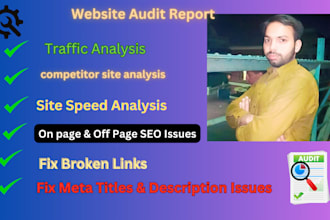 do website SEO audit report keyword research and competitor analysis