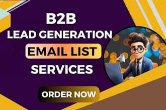 do b2b lead generation, email list and data collection