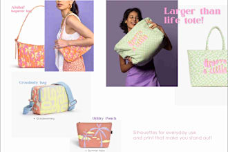 design canvas bags with cute and quirky prints, with techpack