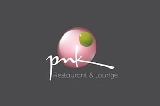 design eye catching pink restaurant lounge logo