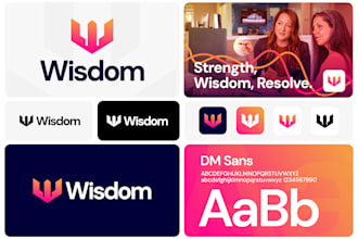 design logo, brand style guide or brand identity guidelines with branding kit