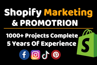 increase shopify sales, shopify promotion, complete shopify ecommerce marketing