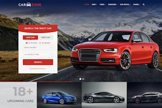 design automotive car dealership website, car rental or auto parts website