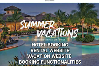 design vacation, booking, rental website, tour, travel, airbnb, vrbo, lodgify