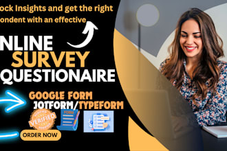 conduct online survey using google form typeform and jotform