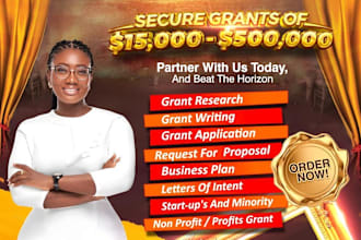 do grant research, grant writing, grant proposal, apply for grant, business plan