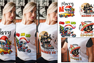 christmas t shirt design halloween t shirt bulk tshirt design print on demand