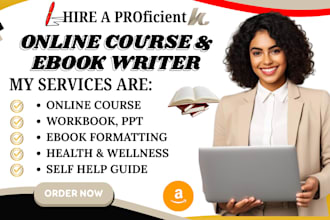 create online course content, teachable course creation book editing,
