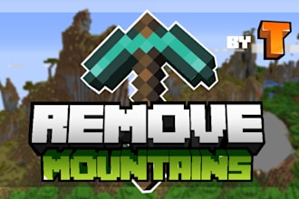 remove big mountains in minecraft