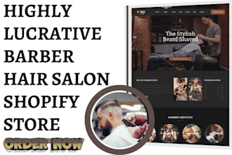 build barber shopify barber hair salon store hair care salon barbershop website