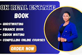 ghostwrite 30k real estate book, finance, marketing business lead magnet writer