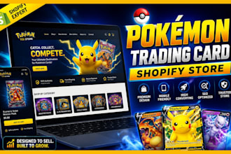 pokemon shopify store trading card website tcg store design pokemon website