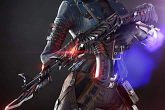 do 3d game character design, 3d high poly character modeling for you
