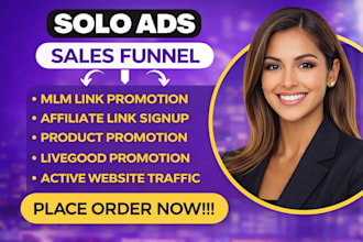 run high converting USA solo ads for affiliate links, MLM lead and sales funnels