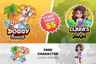 design, cartoon logo, mascot, character